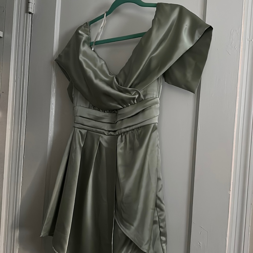 Lulus Sage Green Dress Worn Once EUC